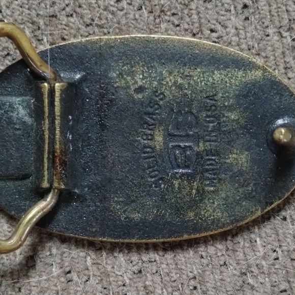 JEEP solid brass belt buckle VINTAGE - Picture 2 of 3